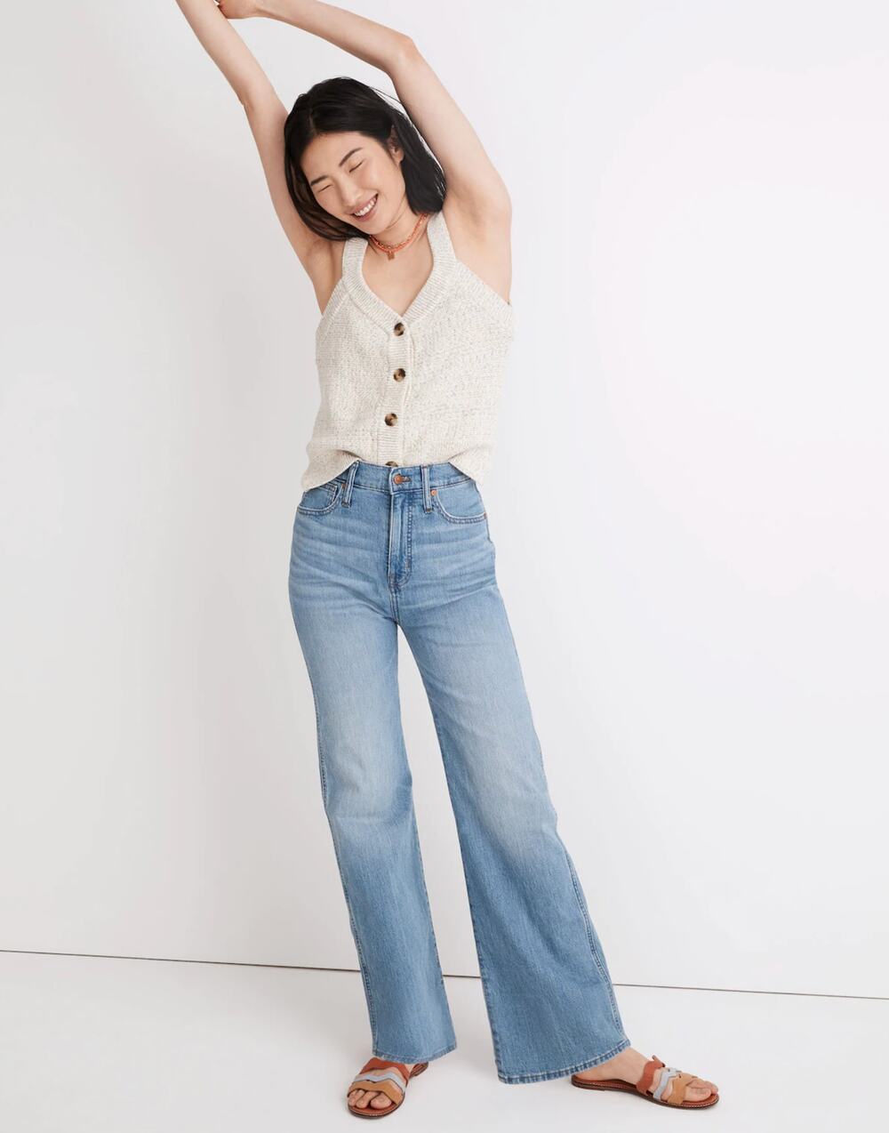 Madewell 11" High Rise Flare Jeans Light Wash Stretch Denim 70s Boho 24
